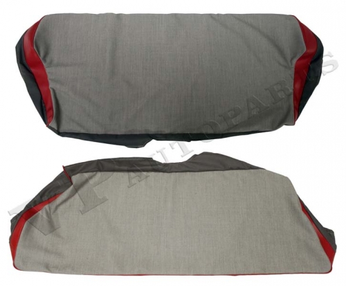 Cover Rear seat 544 60-61 red/grey in the group Volvo / PV/Duett / Interior / Upholstery 544 / Upholstery 544 code 28-166 1960-61 at VP Autoparts AB (98818-19)