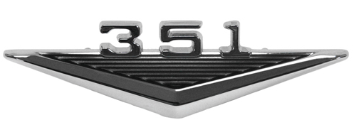 Emblem 351 Fender 65-66 in the group Ford/Mercury / Ford Mustang 65-73 / Body / Emblem / Emblem Mustang 65-66 at VP Autoparts AB (C3OZ-16228-351)