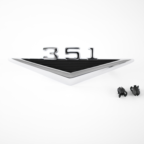 Emblem 351 Fender 65-66 in the group Ford/Mercury / Ford Mustang 65-73 / Body / Emblem / Emblem Mustang 65-66 at VP Autoparts AB (C3OZ-16228-351)