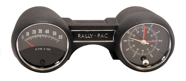 Rally Pac 65 6000 rpm V8 svart i gruppen Ford/Mercury / Ford Mustang 65-73 / Elsystem/belysning / Instrument/rel / Rally Pac 1964-66 hos VP Autoparts AB (C5ZZ-10B960CBK)