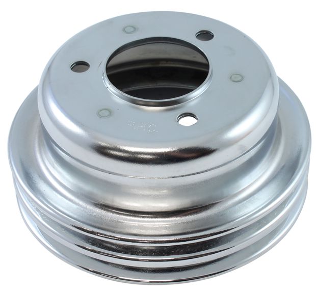 Crankshaft pulley 289 double grove chrom in the group Ford/Mercury / Engines Ford/Mercury / Ford 289HP / Crankshaft Ford 289HP at VP Autoparts AB (C5ZZ-6312-2C)