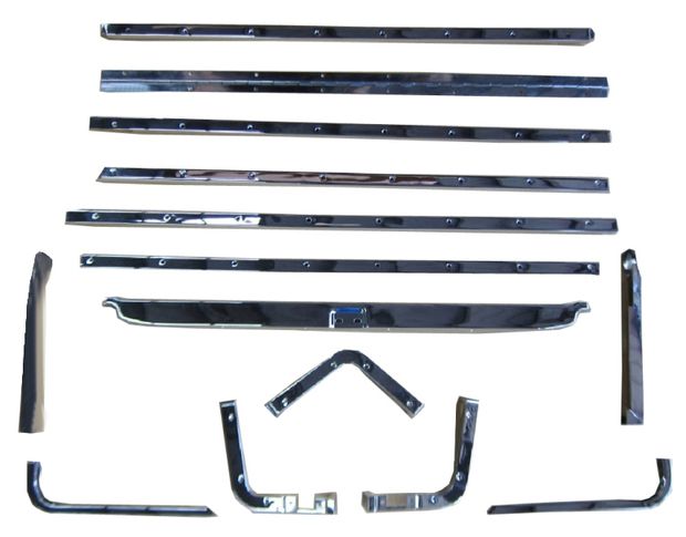 Trim molding set folddown 65-68 in the group Ford/Mercury / Ford Mustang 65-73 / Interior / Seats rear / Trim & mouldings at VP Autoparts AB (C5ZZ-63130A18-K)