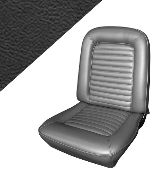 Upholstery Mustang 64-65 CP/Bench black in the group Ford/Mercury / Ford Mustang 65-73 / Interior / Upholstery front/rear seat / Upholstery Mustang 65 Std at VP Autoparts AB (C5ZZ-6560050-BK)