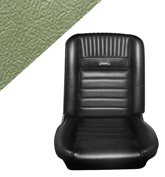 Upholstery 65-66 CP Ivygold pony TMI in the group Ford/Mercury / Ford Mustang 65-73 / Interior / Upholstery front/rear seat / Upholstery Mustang 65-66 Pony at VP Autoparts AB (C5ZZ-6562900-IGD)