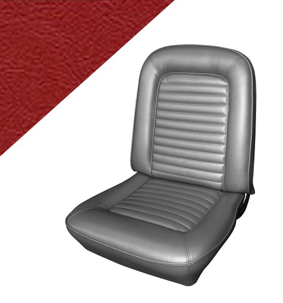Upholstery Mustang 65 Front red in the group Ford/Mercury / Ford Mustang 65-73 / Interior / Upholstery front/rear seat / Upholstery Mustang 65 Std at VP Autoparts AB (C5ZZ-6562900-RDF)