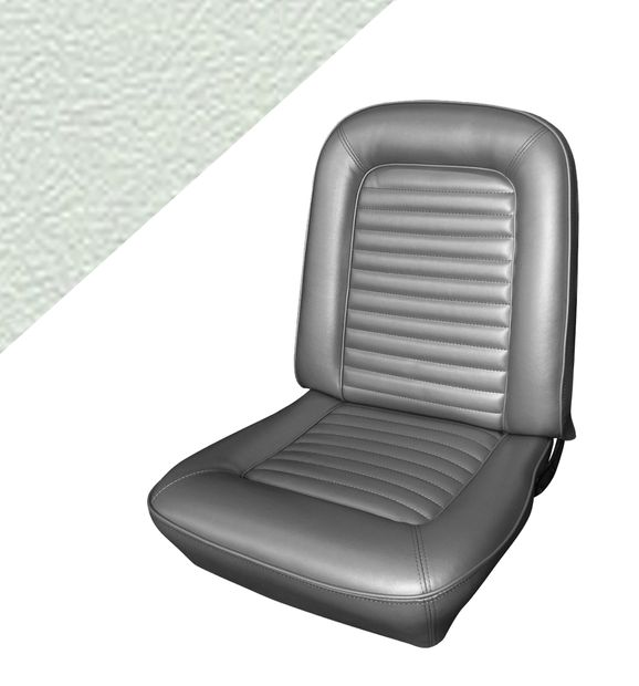 Upholstery fronts only 65 std white in the group Ford/Mercury / Ford Mustang 65-73 / Interior / Upholstery front/rear seat / Upholstery Mustang 65 Std at VP Autoparts AB (C5ZZ-6562900-WTF)
