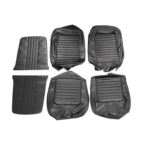 Upholstery Mustang 65 CV STD black in the group Ford/Mercury / Ford Mustang 65-73 / Interior / Upholstery front/rear seat / Upholstery Mustang 65 Std at VP Autoparts AB (C5ZZ-7662900-BK)