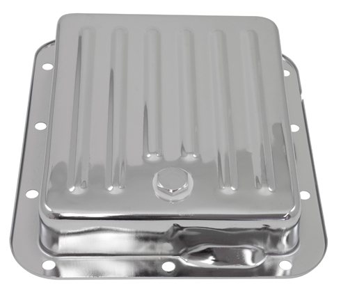 Oil pan chrome C4 A/T w/drain in the group Ford/Mercury / Ford Mustang 65-73 / Transmission/rear axle / Transmission oil pans & gaskets at VP Autoparts AB (C5ZZ-7A194-A)
