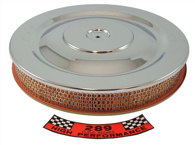 Air filter V8 chrome/gold in the group Ford/Mercury / Ford Mustang 65-73 / Fuel system / Air cleaner / Air cleaners at VP Autoparts AB (C5ZZ-9600-GL)