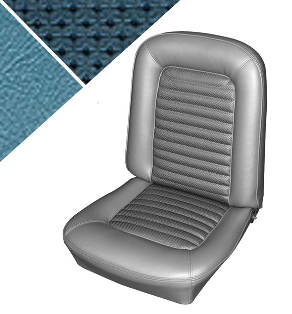 Upholstery  66 FB blue full set in the group Ford/Mercury / Ford Mustang 65-73 / Interior / Upholstery front/rear seat / Upholstery Mustang 66 Std at VP Autoparts AB (C6ZZ-6362900-BL)