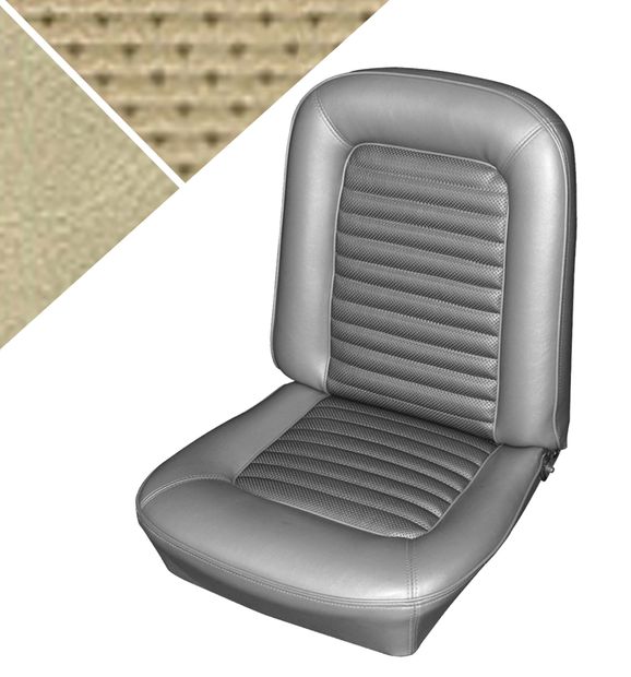 Upholstery Mustang CP 66 STD parchment in the group Ford/Mercury / Ford Mustang 65-73 / Interior / Upholstery front/rear seat / Upholstery Mustang 66 Std at VP Autoparts AB (C6ZZ-6562900-PR)