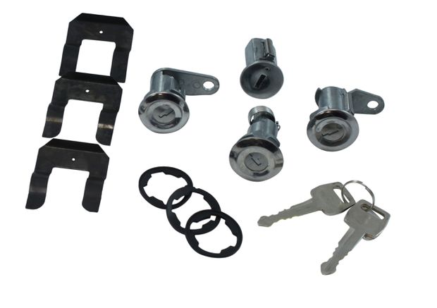 Lock kit 4 pcs Mustang 67-69 in the group Ford/Mercury / Ford Mustang 65-73 / Body / Doors/components/glas / Door handles & locks at VP Autoparts AB (C7AZ-6222050-MK)
