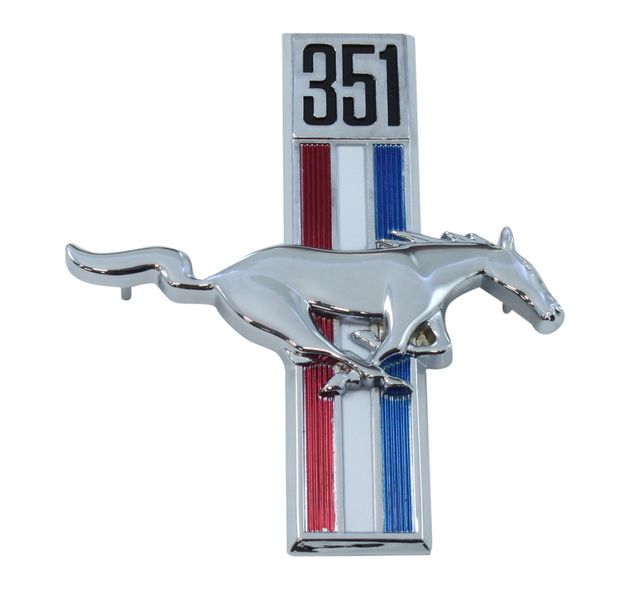 Emblem Skrm Pony 351 67-68 H i gruppen Ford/Mercury / Ford Mustang 65-73 / Karosseri / Emblem / Emblem Mustang 67-68 hos VP Autoparts AB (C7ZZ-16228-W)