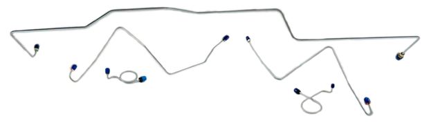 Front brake line kit 67 drums early in the group Ford/Mercury / Ford Mustang 65-73 / Brake system / Brake lines / Brake line Mustang 67-69 at VP Autoparts AB (C7ZZ-2263-64-A)
