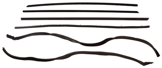 Beltline kit 67-68 FB DLX (Set of 6pc) in the group Ford/Mercury / Ford Mustang 65-73 / Body / Rubber/weather stripping / Weatherstrip & channels Mustang 67-68 at VP Autoparts AB (C7ZZ-6321458DLX)