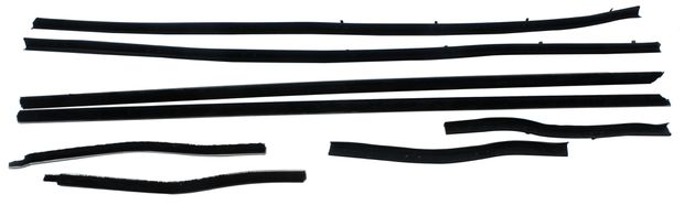 Beltline kit 67-68 CP (Set of 8pc) in the group Ford/Mercury / Ford Mustang 65-73 / Body / Rubber/weather stripping / Weatherstrip & channels Mustang 67-68 at VP Autoparts AB (C7ZZ-6521458-9S)