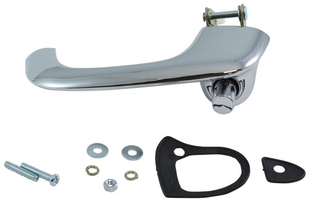 Outer door handle 67-68 with gasket LH in the group Ford/Mercury / Ford Mustang 65-73 / Body / Doors/components/glas / Door handles & locks at VP Autoparts AB (C7ZZ-6522405-A)