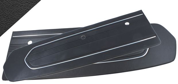 Door panel Standard 1967 black in the group Ford/Mercury / Ford Mustang 65-73 / Interior / Door panels / Door panels Mustang 67 at VP Autoparts AB (C7ZZ-6523942-BK)