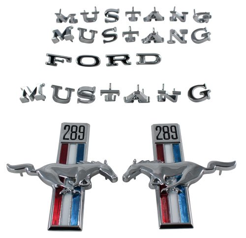 Emblem kit Mustang 67 289 Scott Drake in the group Ford/Mercury / Ford Mustang 65-73 / Body / Emblem / Emblem Mustang 67-68 at VP Autoparts AB (C7ZZ-6540282289)