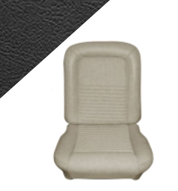 Cover Mustang 67 black DLX front in the group Ford/Mercury / Ford Mustang 65-73 / Interior / Upholstery front/rear seat / Upholstery Mustang 67 at VP Autoparts AB (C7ZZ-6562900-BKDF)