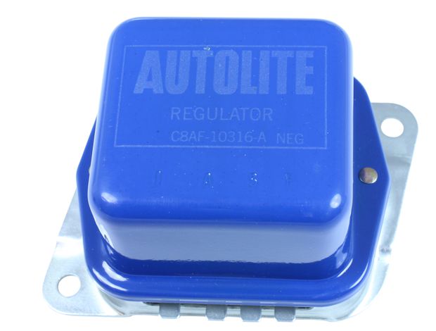 Voltage reg. 68-70 w/o A/C  blue in the group Ford/Mercury / Ford Mustang 65-73 / Electrical components/lights / Starter/alternator / Alternator/relay Mustang 65-73 at VP Autoparts AB (C8AF-10316-A)