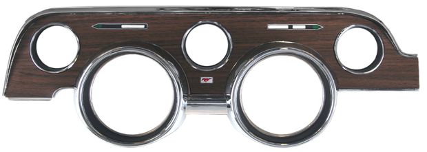 Instrument bezel De Luxe 1968 woodgrain- in the group Ford/Mercury / Ford Mustang 65-73 / Electrical components/lights / Instrument/relay / Instrument bezels Mustang 65-73 at VP Autoparts AB (C8ZZ-10838-BM)