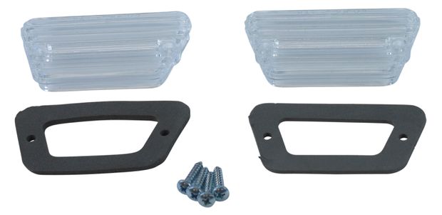 Lens Side marker 68 front pair/kit in the group Ford/Mercury / Ford Mustang 65-73 / Electrical components/lights / Lights / Marker/licence/hood Mustang 65-73 at VP Autoparts AB (C8ZZ-15201)