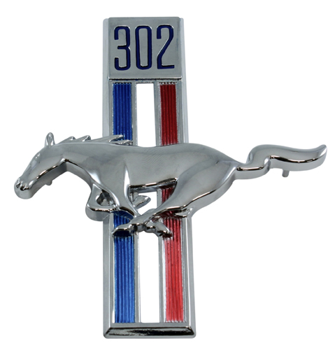 Emblem Fender Pony 302 1968 LH in the group Ford/Mercury / Ford Mustang 65-73 / Body / Emblem / Emblem Mustang 67-68 at VP Autoparts AB (C8ZZ-16229-A)
