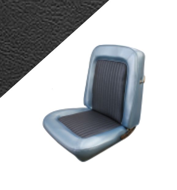 Cover Mustang 68 FB DLX black in the group Ford/Mercury / Ford Mustang 65-73 / Interior / Upholstery front/rear seat / Upholstery Mustang 68 at VP Autoparts AB (C8ZZ-632900-BKD)