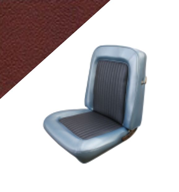 Upholstery set Mustang 68 FB DLX D-red in the group Ford/Mercury / Ford Mustang 65-73 / Interior / Upholstery front/rear seat / Upholstery Mustang 68 at VP Autoparts AB (C8ZZ-632900-DRD)