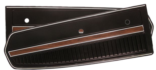 Door panel De Luxe 1968 black in the group Ford/Mercury / Ford Mustang 65-73 / Interior / Door panels / Door panels Mustang 68 at VP Autoparts AB (C8ZZ-6523942-BKD)