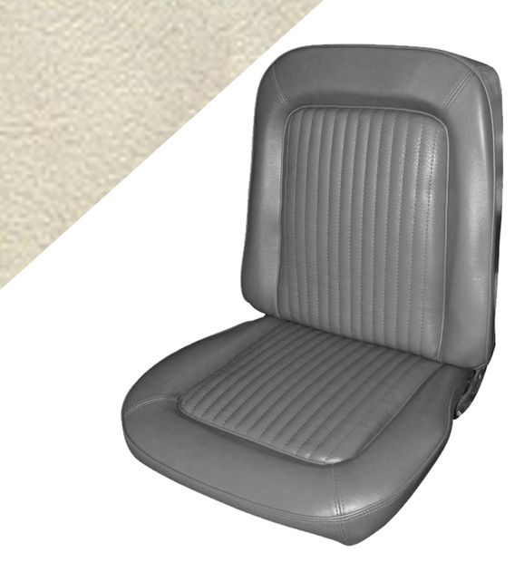 Cover Mustang 68 standard front parchm. in the group Ford/Mercury / Ford Mustang 65-73 / Interior / Upholstery front/rear seat / Upholstery Mustang 68 at VP Autoparts AB (C8ZZ-6562900-PRF)