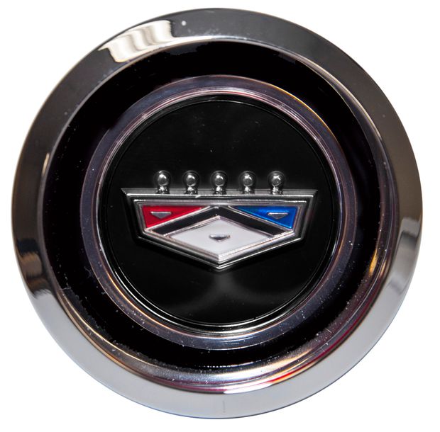 Hub cap Magnum 500 Ford Crest emblem in the group Ford/Mercury / Ford Mustang 65-73 / Wheels/tires / Hub caps Mustang at VP Autoparts AB (C9OZ-1130-BLACK)