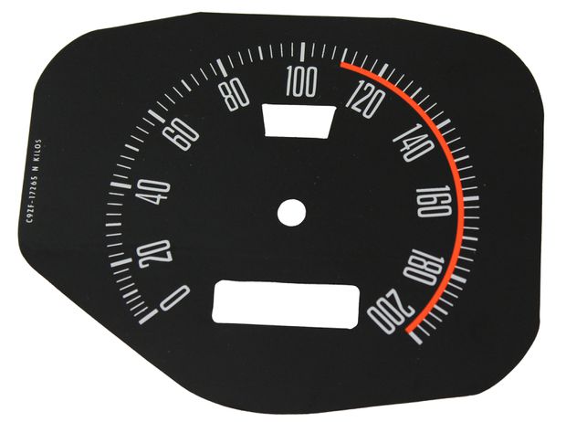 Decal Speedometer 69 Std KM (overlay) in the group Ford/Mercury / Ford Mustang 65-73 / Stripe kits/decals / Decals / Speedometer overlays at VP Autoparts AB (C9ZF-17265-KM)