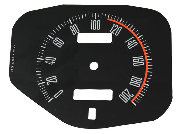 Decal Speedometer 69 DL/M1 KM (overlay) in the group Ford/Mercury / Ford Mustang 65-73 / Stripe kits/decals / Decals / Speedometer overlays at VP Autoparts AB (C9ZF-17265-KMM1)