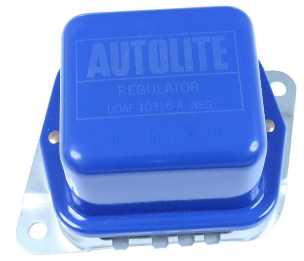 Voltage reg. 70-71 w/o A/C  blue in the group Ford/Mercury / Ford Mustang 65-73 / Electrical components/lights / Starter/alternator / Alternator/relay Mustang 65-73 at VP Autoparts AB (D0AF-10316-A)