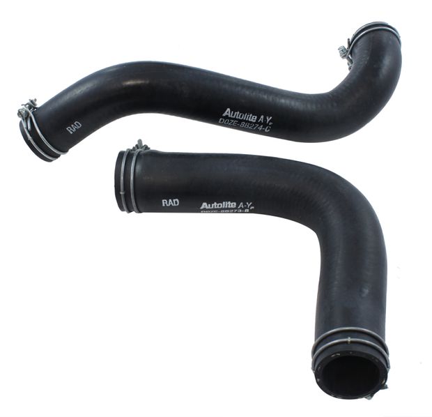 Radiator hoses upper/lower 70 302, 351 W in the group Ford/Mercury / Ford Mustang 65-73 / Cooling system / Cooling system Mustang 67-73 at VP Autoparts AB (D0ZE-8B273-4-B)