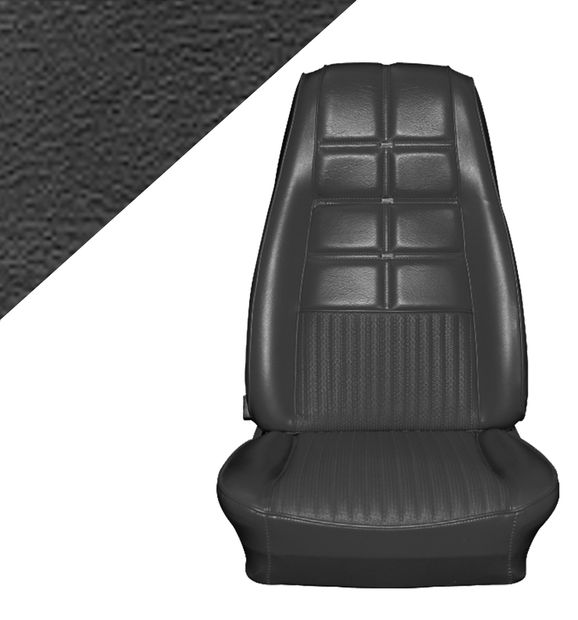 Cover Mustang 70 CP De Luxe black in the group Ford/Mercury / Ford Mustang 65-73 / Interior / Upholstery front/rear seat / Upholstery Mustang 70 at VP Autoparts AB (D0ZZ-6562900-BKD)