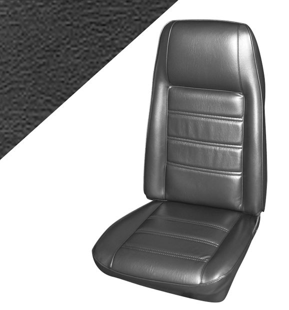 Upholstery  Mu.71-73 CP Standard black in the group Ford/Mercury / Ford Mustang 65-73 / Interior / Upholstery front/rear seat / Upholstery Mustang 71-73 at VP Autoparts AB (D1ZZ-6562900-BK)