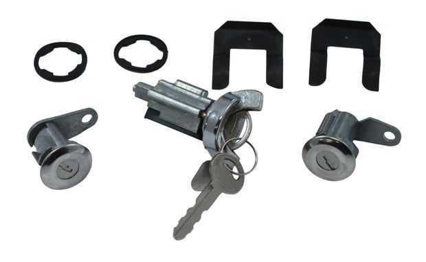 Door & Ignition Lock Set 70-73 in the group Ford/Mercury / Ford Mustang 65-73 / Electrical components/lights / Instrument/relay / Switches ignition/lights Mustang 65-73 at VP Autoparts AB (D2AZ-6222050-A)