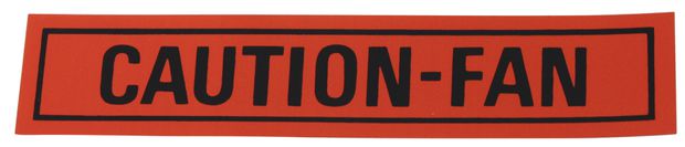 Decal Caution fan Ford 68-79 in the group Ford/Mercury / Ford Mustang 65-73 / Stripe kits/decals / Decals / Engine compartment at VP Autoparts AB (DF0031)