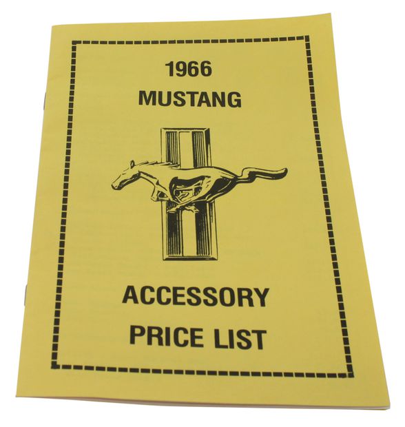 Prislista tillbehr Mustang 1966 i gruppen Tillbehr / Litteratur / Handbcker/Manualer Ford/Mercury hos VP Autoparts AB (DF0056)