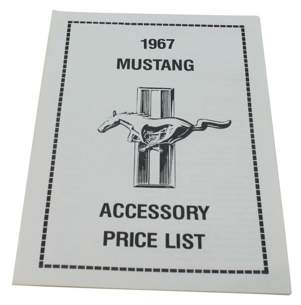 Prislista tillbehr Mustang 1967 i gruppen Tillbehr / Litteratur / Handbcker/Manualer Ford/Mercury hos VP Autoparts AB (DF0097)
