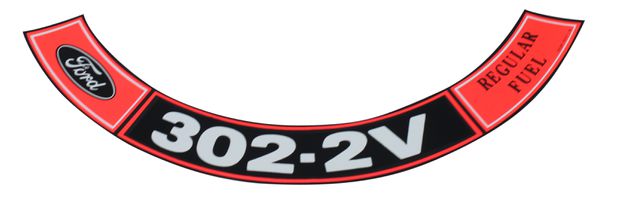 Decal Air filter Ford 302-2V 70-71 in the group Ford/Mercury / Ford Mustang 65-73 / Stripe kits/decals / Decals / Engine compartment at VP Autoparts AB (DF0182)