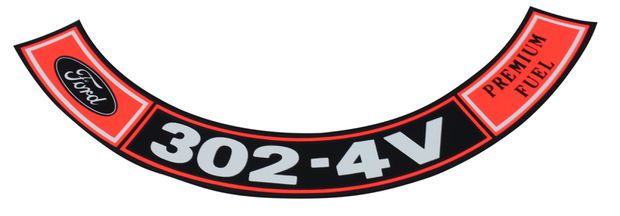 Decal Air filter Ford 302-4V 70-71 in the group Ford/Mercury / Ford Mustang 65-73 / Stripe kits/decals / Decals / Engine compartment at VP Autoparts AB (DF0183)
