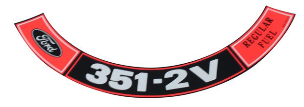 Decal Air filter Ford 351-2V 70-71 in the group Ford/Mercury / Ford Mustang 65-73 / Stripe kits/decals / Decals / Engine compartment at VP Autoparts AB (DF0184)