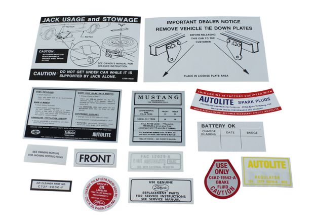 Decal kit Mustang 1967 in the group Ford/Mercury / Ford Mustang 65-73 / Stripe kits/decals / Decals / Decal kits at VP Autoparts AB (DK0027)