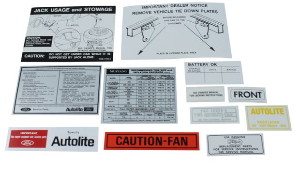 Decal kit Mustang 1970 in the group Ford/Mercury / Ford Mustang 65-73 / Stripe kits/decals / Decals / Decal kits at VP Autoparts AB (DK0030)