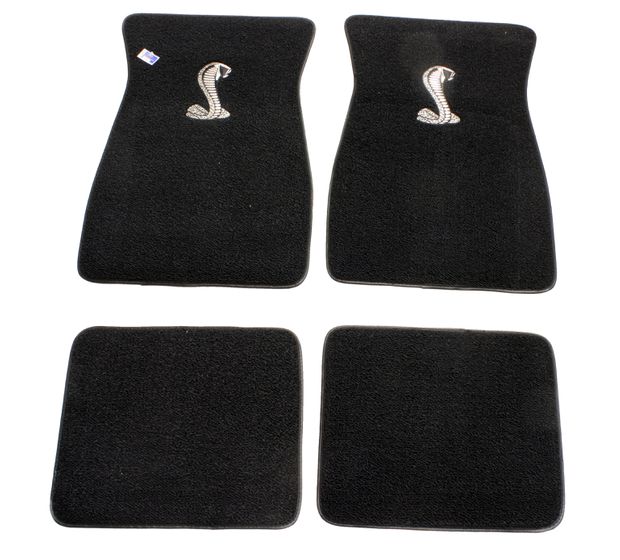 Carpet set snake logo black 64-73 in the group Ford/Mercury / Ford Mustang 65-73 / Interior / Mats/carpets / Floormats/carpets / Accessory mats/carpets Mustang at VP Autoparts AB (FM2SNAKE)