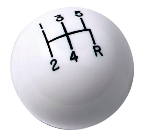 Hurst Classic Shifter Knob White 5-gear in the group Ford/Mercury / Ford Mustang 65-73 / Transmission/rear axle / Shift knobs & handles at VP Autoparts AB (HUU-1630008)